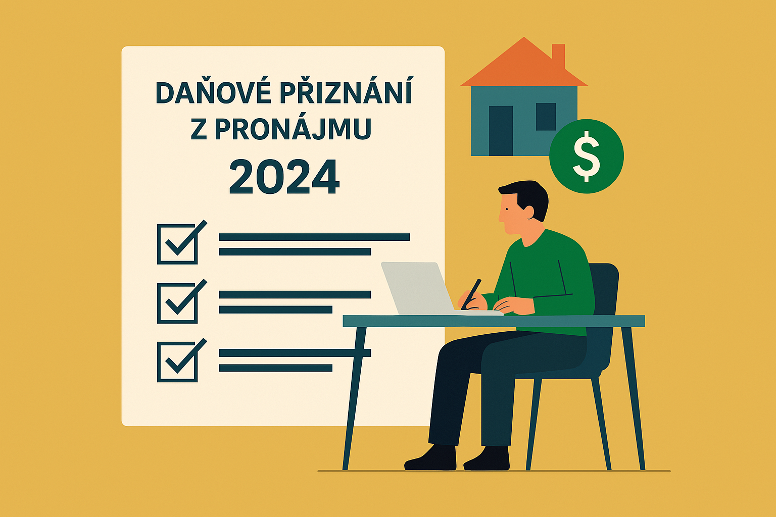 Daňové přiznání z pronájmu za rok 2024 krok za krokem